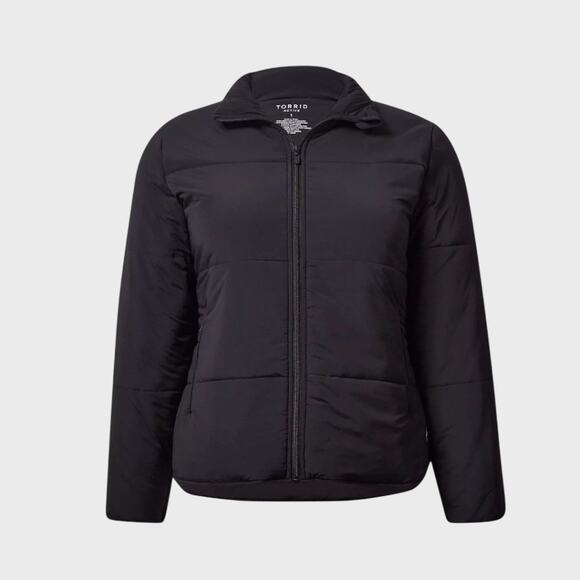 TORRID Matte Stretch Nylon Light-Weight Puffer Active Jacket - Picture 4 of 13